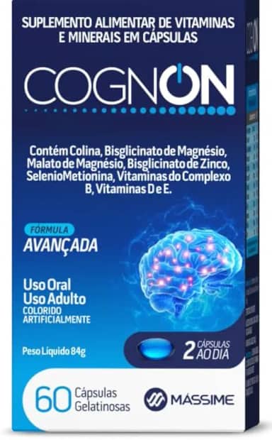 Cognon 1000mg - Foco e Concentração - 60 Cáps. Massime