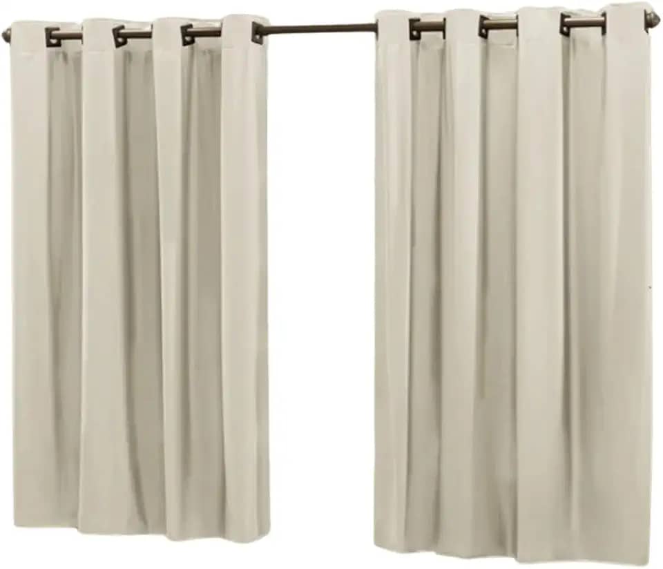 Cortina Blackout Corta Luz 2,20m x 1,30m para Sala e Quarto | Blecaute em Tecido de Qualidade | Decoração com Diversas Cores Disponíveis (Bege, 2,20m X 1,30m)