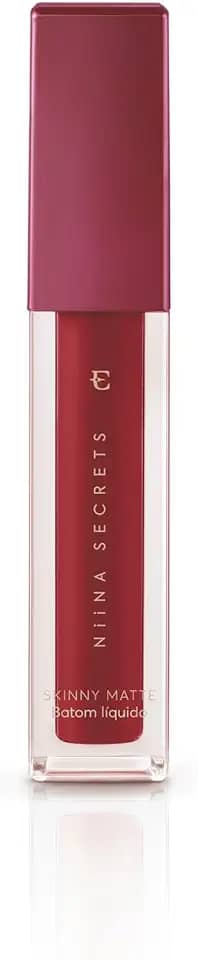 Eudora Niina Secrets Batom Líquido Skinny Matte Vermelho Hibisco 5Ml