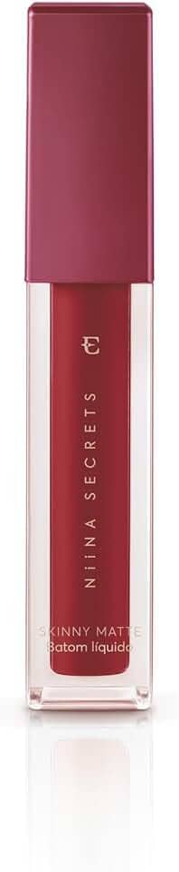 Eudora Niina Secrets Batom Líquido Skinny Matte Vermelho Hibisco 5Ml