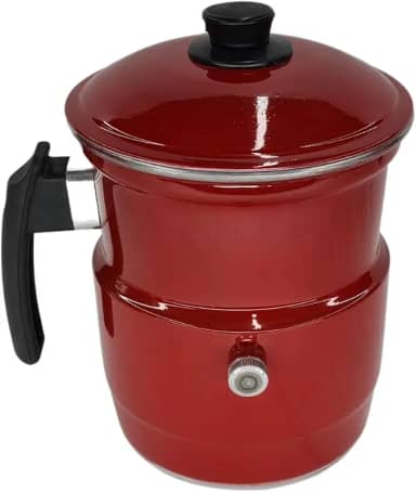 Leiteira, Fervedor de Leite com Apito 1,5L na cor vermelha.