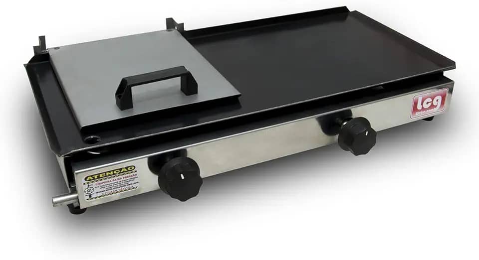 Chapa Sanduicheira Para Lanches Grill Dog com Prensa 30X60cm a gás Lcg