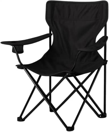 Bogu Store - Cadeira Dobrável para Camping Portátil Resistente 120 kg Estrutura Metálica com Bolsa de Transporte para Praia Pesca Jardim