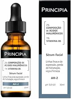 PRINCIPIA, Sérum 2% Ácidos Hialurônicos + Vitamina B5 AH-2- Hidratante Antissinais com 30ml