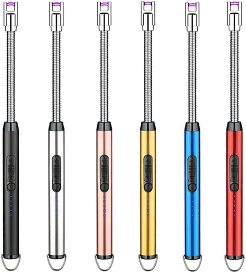 Isqueiro Elétrico USB Recarregável Multifunção para Cozinha Fogão a Gás Carvão Velas e Mais com Cores Variadas