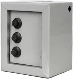 Mini Cofre Com Segredo Senha Para Moedas Notas Cofrinho (CINZA)