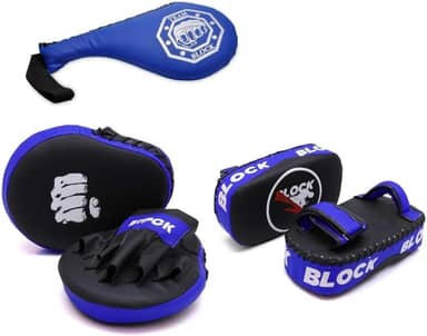Kit Aparador + Raquete de Chute + Manopla de Foco Muay Thai
