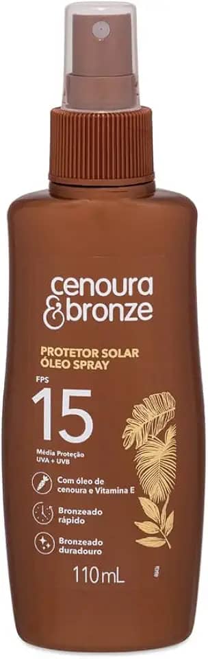 Bronzeador Óleo Spray FPS 15 Cenoura & Bronze 110ml
