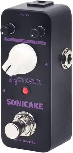 SONICAKE Pedal de oitava para guitarra, pedal de efeitos de violão, analógico clássico, octava, True Bypass
