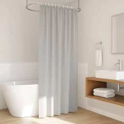 Cortina Para Box Banheiro Pvc Antimofo Flexível 1.40mx2.00m (Branco)