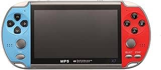 Console de videogame,Console de videogame X7 de 4,3 polegadas Jogres de videogame portáteis Double Rocker 8GB de memória integrada 1000 Games MP5 controlr de jogo Saída de TV