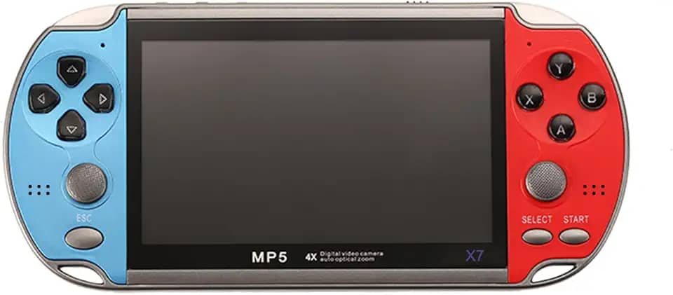 Console de videogame,Console de videogame X7 de 4,3 polegadas Jogres de videogame portáteis Double Rocker 8GB de memória integrada 1000 Games MP5 controlr de jogo Saída de TV