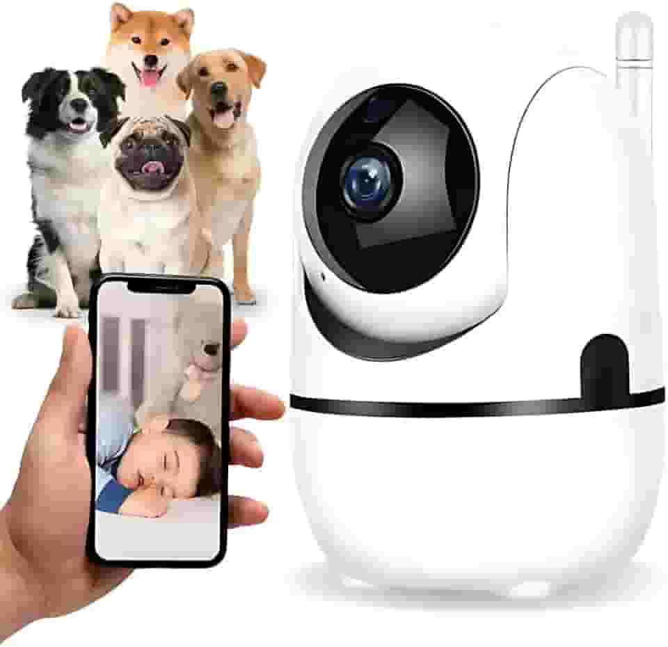 Babá Eletrônica Câmera Wi-Fi de Segurança IP Full HD 1080p – Visão Noturna, Áudio Bidirecional, Monitoramento Remoto via Celular, Rastreio por Movimento, Ideal para Bebê, Pet e Casa