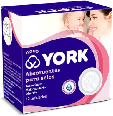 York Absorventes Para Seios 12 Unidades