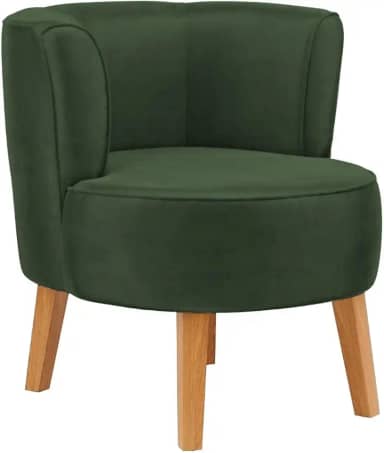 Poltrona Decorativa para Sala de Jantar Confortável Tecido Veludo MOBLAN decor (Verde Musgo)