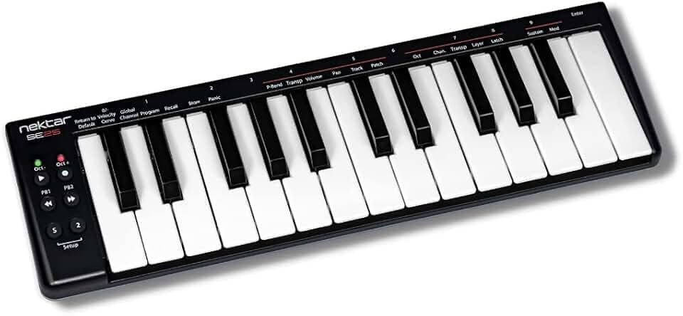 Teclado USB MIDI Nektar SE25 com integração Nektar DAW, preto