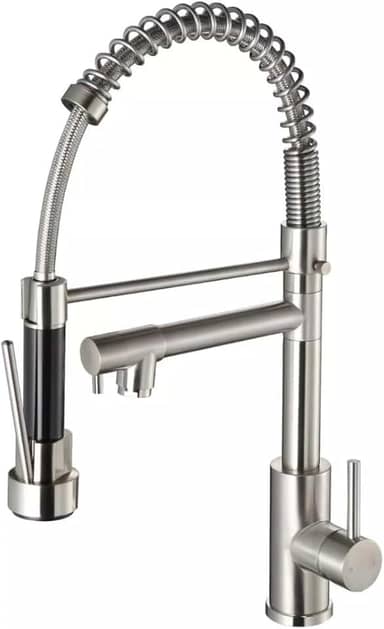 Torneira monocomando gourmet escovado mesa bancada