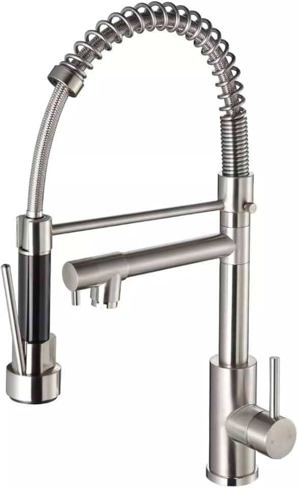 Torneira monocomando gourmet escovado mesa bancada