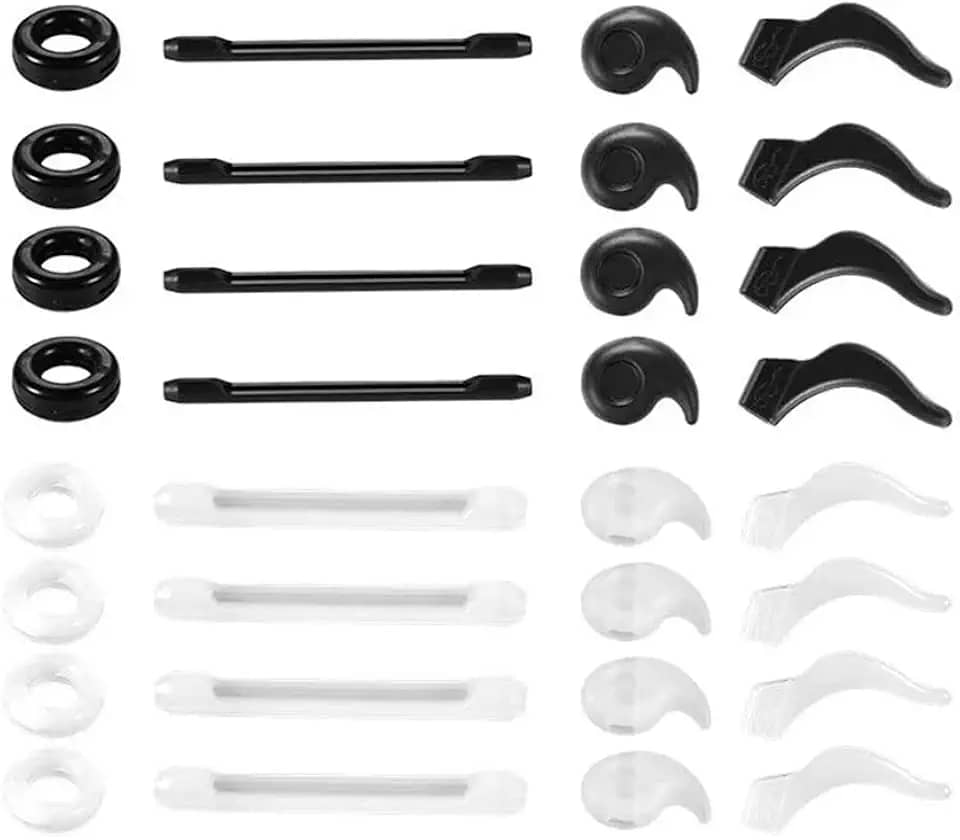 Sunuly 16 pares de retentores de óculos, suporte antiderrapante de silicone premium, ganchos protetores de orelha confortáveis para óculos de sol, óculos de leitura, óculos1