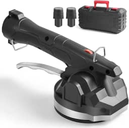 Máquina Assentar Piso Ventosa, Ventosa para Porcelanato, Máquina Elétrica para Piso Porcelanato, Ventosa de Sucção até 100kg, 2 Baterias, Trava de Sucção, 6 Velocidades de Ajuste