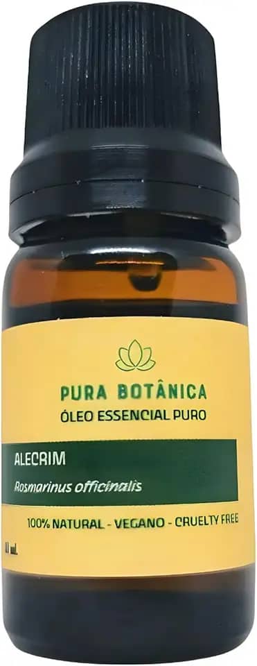 Óleo Essencial de Alecrim 10 ml – 100% Puro Pura Botânica para Cabelos, Aromaterapia e Bem-Estar