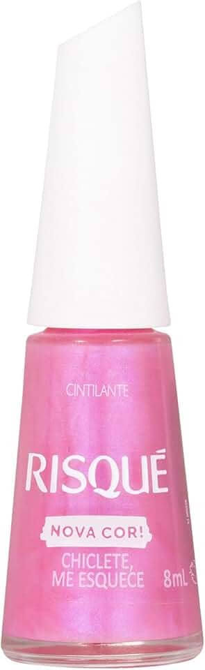 Esmalte Rosa Risqué Chiclete, Me Esquece Cintilante 8ml