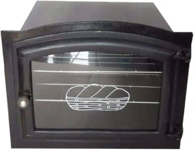 Forno Ferro Fundido Porta Vidro Fogão A Lenha 50x47x33cm G