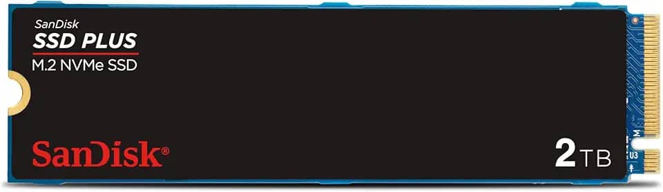 SSD Sandisk Plus - 2TB, NVMe, M.2 2280, Leitura até 3200MB/s, Gravação até 3000MB/s