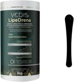 Creme de Massagem LipeDrena 1kg Vedis Profissional – Lipolítico e Drenante com Nanotecnologia