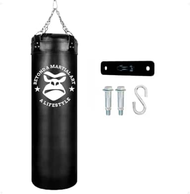 Saco de Boxe com Suporte 120cm - Saco de Pancada Profissional + Suporte de Teto Chumbador Parabolt - Gorilla