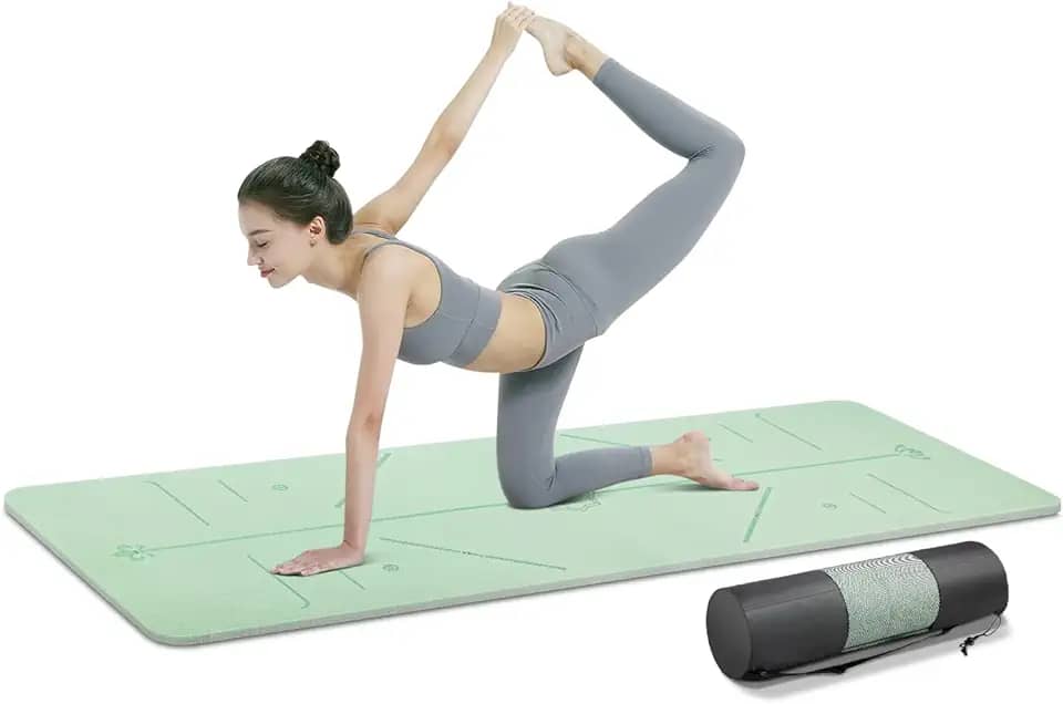 Tapete Yoga, 6 mm Espessura, 183x61cm, Tapete de Yoga, Tapete Ioga, Yoga Mat, Tapete Pilates, Treino Ginástica e Pilates, Macio e Aderente