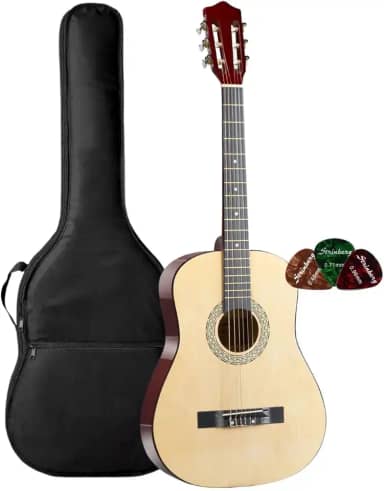 Kit Violão Acústico Bravo An100 Iniciante Estudante Nylon Clássico + Capa Palheta (Natural)