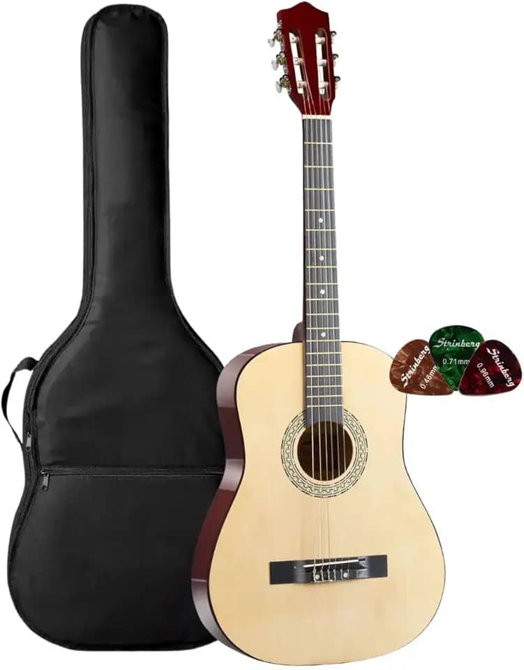 Kit Violão Acústico Bravo An100 Iniciante Estudante Nylon Clássico + Capa Palheta (Natural)