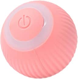 Littryee Bola de brinquedo inteligente interativa para gatos,brinquedo elétrico,rolagem automática,brinquedo recarregável 360 graus para gatos quicando,brinquedo interativo engraçado para gatos Rosa
