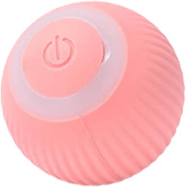Littryee Bola de brinquedo inteligente interativa para gatos,brinquedo elétrico,rolagem automática,brinquedo recarregável 360 graus para gatos quicando,brinquedo interativo engraçado para gatos Rosa