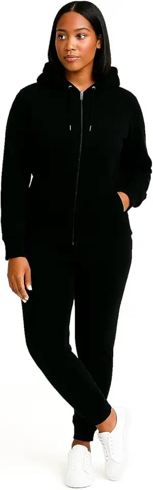 Conjunto Moletom Feminino com Capuz e Zíper Confortável e Estiloso