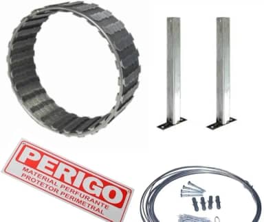Kit Econômico Cerca Concertina Galvanizada 45cm para 5m para muros