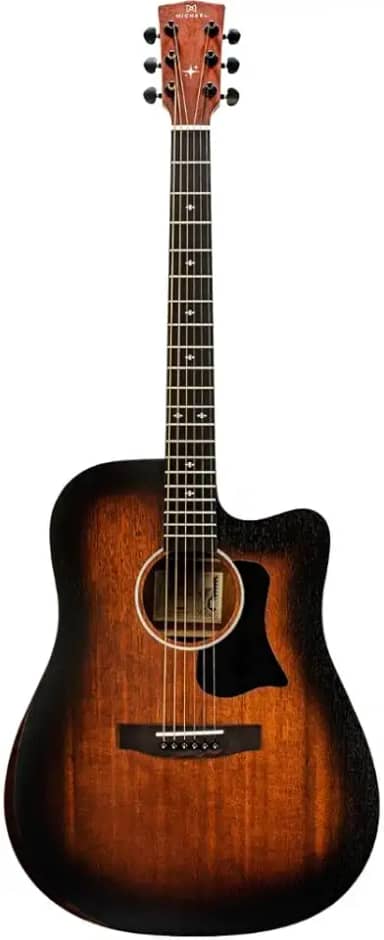 Violão Elétrico Profissional de Aço com Encordoamento Michael