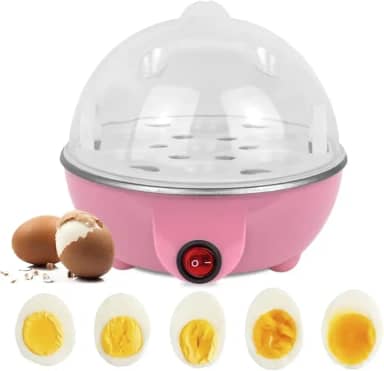 Panela Eletrica Para Cozinhar Ovos 110 Volts Cozedor Eletrico Egg Cooker. Cozedor Elétrico Vapor Cozinha Multi Funções Ovos Egg Cooker (Cor Rosa)