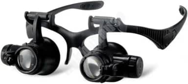 OCULOS LUPA CABECA 20X PROFISSIONAL LUZ DUPLA LENTE DE AUMENTO PARA REPARO JOIAS ELETRONICA ESTETICA RELOGIOS