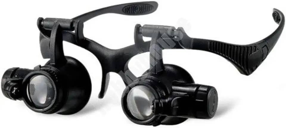 OCULOS LUPA CABECA 20X PROFISSIONAL LUZ DUPLA LENTE DE AUMENTO PARA REPARO JOIAS ELETRONICA ESTETICA RELOGIOS