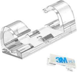 Kit 20 Pcs Passa Fio Organizador De Fios Cabos Adesivo Autocolante Dupla Face Autocolante Parede Clipe Adesivo Organizador de Fios Cabos para Mesa Escritório Transparente