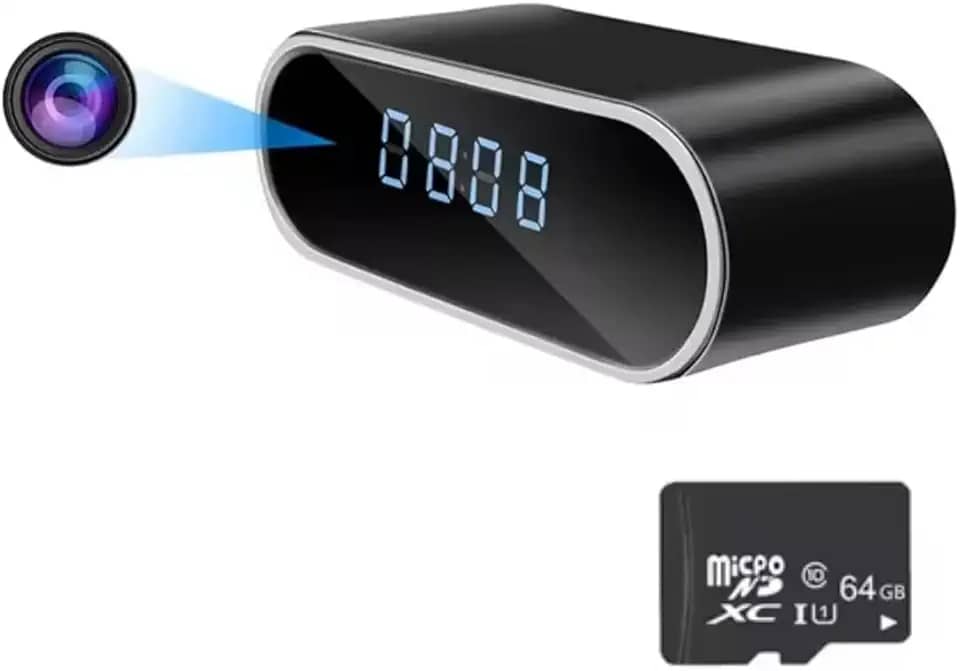 Camera Escondida Relógio Espião Visão Noturna com Cartão 64gb