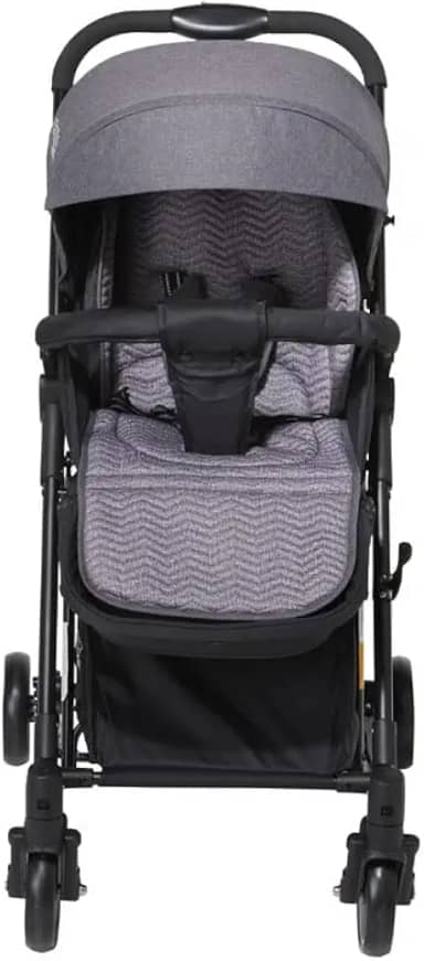 Maxi Baby Carrinho De Bebê Passeio 2 em 1 Vira Balanço Maximo, Cinto 5 Pontos, Assento Reclinável, Capota Retrátil, Cesto Porta Objetos, Rodas Dianteiras 360° (Até 15 Kgs), Preto