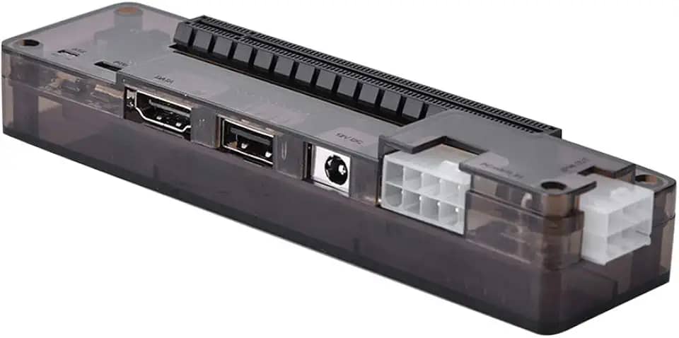 Base externa de placa de vídeo independente para laptop, para mini PCIE, Expresscard, saída de interface de 6 pinos + sem fonte de alimentação
