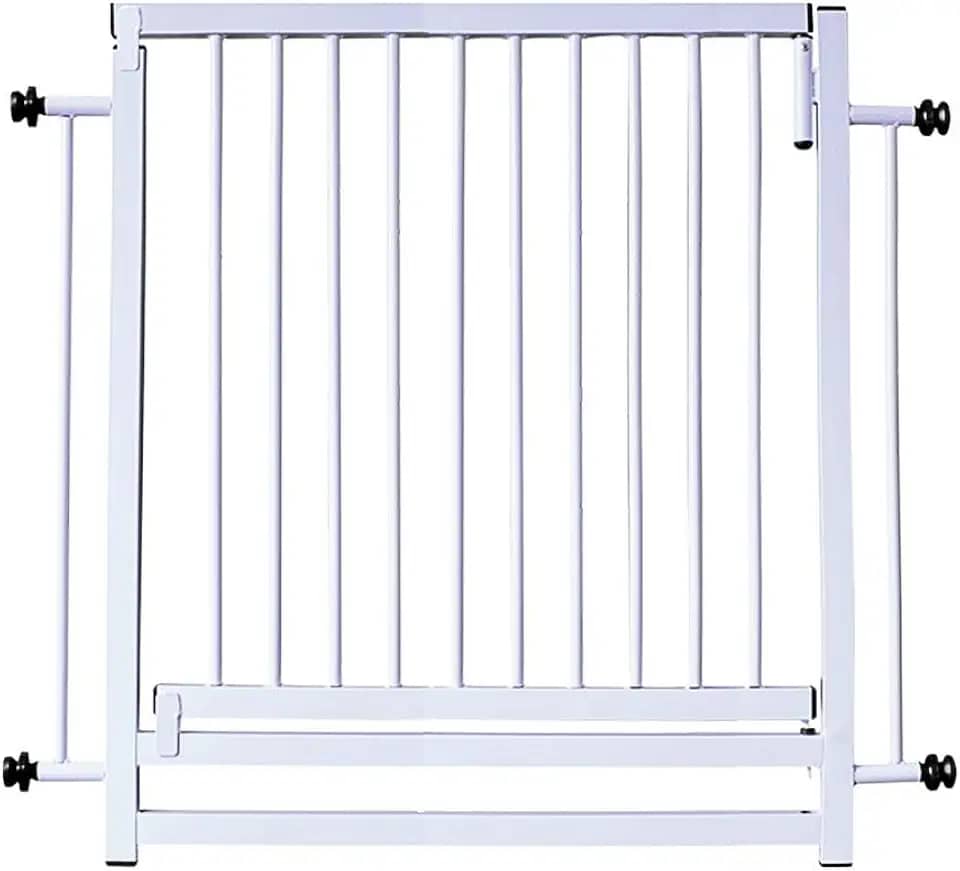 Portão Grade para Porta Cachorros Pet Crianças Bebê Reforçad0 100cm Linha Premium (Preto) - E-FCS Store