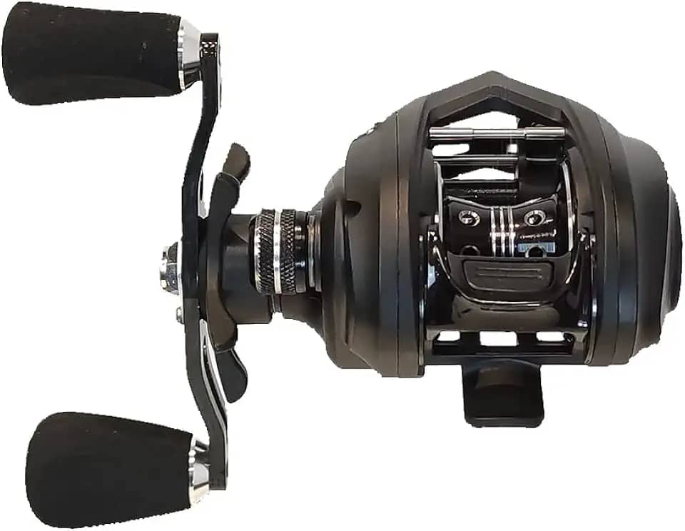 PB COLLECTION, Carretilha Raptor Collection, Lado Direito, Perfil Baixo, 7+1, Modelo Extremamente Leve, Produzido em Carbono, Excelente Para a sua Pesca, Última Geração