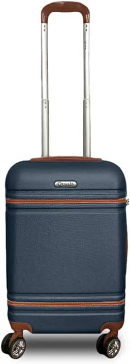 Mala de Viagem de Bordo P/ 10kg em Abs com Rodinhas 360º Removíveis e Leve - Padrão Anac - Qualis (Azul MB001)