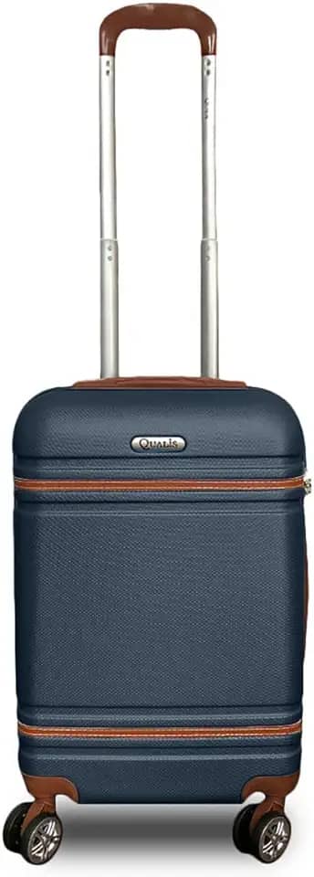 Mala de Viagem de Bordo P/ 10kg em Abs com Rodinhas 360º Removíveis e Leve - Padrão Anac - Qualis (Azul MB001)