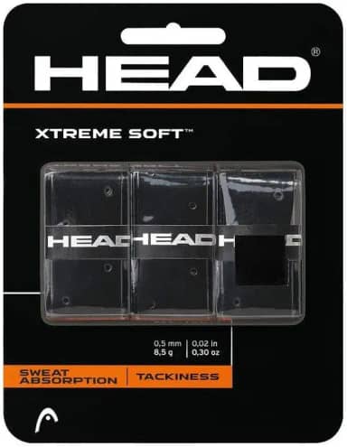 Head Xtreme Fita macia para raquete de tênis Overgrip Pacote com 3 unidades, branca, pacote EUA